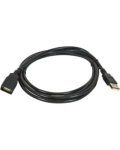 Monoprice 6ft USB 2.0 A Male to A Female Extension 28/24AWG Cable (Gold Plated) - 6 ft USB Data Transfer Cable - First End: 1 x Type A Male USB - Second End: 1 x Type A Female USB - Extension Cable - Gold Plated Connector - 24/28 AWG - Black