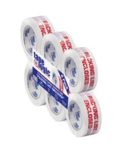Tape Logic Packing List Enclosed Preprinted Carton Sealing Tape, 3in Core, 2in x 110 Yd., Red/White, Case Of 6