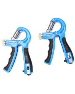 Mind Reader Hand Grip Trainers With Counters, 1inH x 4-1/4inW x 6-1/2inD, Blue, Pack Of 2 Grip Trainers