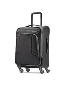 American Tourister 4 KIX Rolling Spinner, 20 1/4inH x 14inW x 8inD, Black/Gray