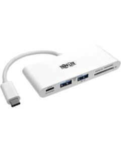 Tripp Lite 2-Port USB-C to USB-A Hub Micro SD & SD/MMC Reader & USB Charging - USB Type C - External - 2 USB Port(s) - 2 USB 3.1 Port(s)