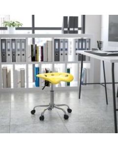Flash Furniture Vibrant Tractor Seat Stool, Orange-Yellow/Chrome