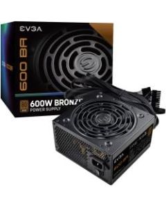 EVGA 600 BA Power Supply - Desktop - 120 V AC, 230 V AC Input - 3.3 V DC @ 20 A, 5 V DC @ 20 A, 12 V DC @ 50 A, 12 V DC @ 300 mA, 5 V DC @ 3 A Output - 600 W - 1 +12V Rails - 1 Fan(s) - ATI CrossFire Supported - NVIDIA SLI Supported - 85% Efficiency