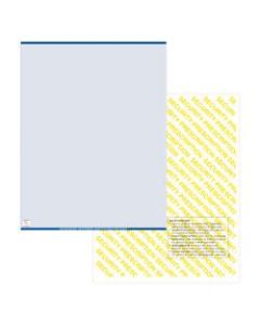 Medicaid-Compliant High-Security Perforated Laser Prescription Forms, Full Sheet, 1-Up, 8-1/2in x 11in, Blue, Pack Of 1,000 Sheets