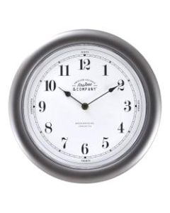 FirsTime & Co. Homestyle Wall Clock, Dark Metallic Gray