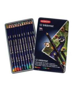 Derwent Inktense Pencil Set, Assorted Colors, Set Of 12 Pencils