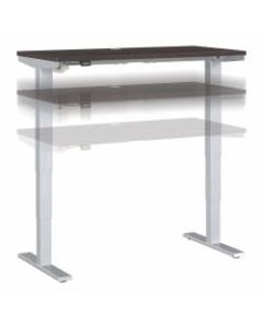 Move 40 Series by Bush Business Furniture Height-Adjustable Standing Desk, 48in x 24in, Storm Gray/Cool Gray Metallic, Standard Delivery