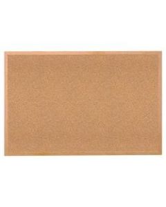 Ghent Cork Bulletin Board, 18in x 24in, Wood Frame With Brown Finish