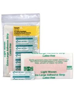 Convenient refills contain individual items for restocking first aid kits. For general use around office or home.