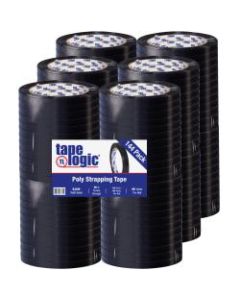 Tape Logic Tensilized Poly Strapping Tape, 3in Core, 0.5in x 60 Yd., Black, Case Of 144