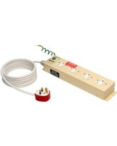Tripp Lite Safe-IT UK BS-1363 Medical-Grade Power Strip with 4 UK Outlets, 3m Cord - BS 1363/A - 4 x BS 1363/A - 10 ft Cord - 13 A Current - 230 V AC Voltage