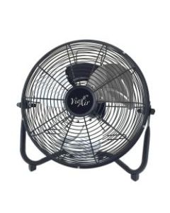 Vie Air 12in 3-Speed High-Velocity Floor Fan, 15inH x 14inW x 4-1/2inD, Black