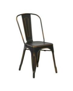 Office Star Bristow Armless Chair, Antique Copper, Set Of 4 Chairs