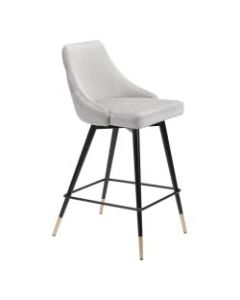 Zuo Modern Piccolo Counter Chair, Gray/Black
