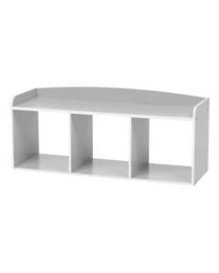 IRIS Kids Storage Bench, 17-1/8inH x 13-7/16inW x 39-15/16inD, Gray