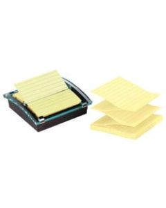 Post-it Notes Super Sticky Pop-Up Notes With Designer Dispenser, 4in x 4in, Black, Pack Of 3 Pads