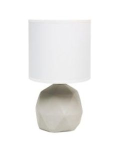 Simple Designs Mini Chrome Table Lamp With Angled Shade, 12-5/8inH, Pink Shade/Chrome Base