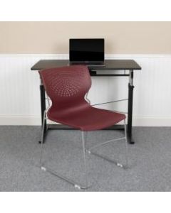 Flash Furniture HERCULES Series Full-Back Stack Chairs, Burgundy, Set Of 5 Chairs