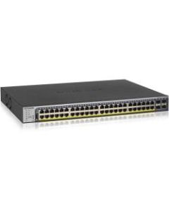 Netgear ProSafe GS752TP Ethernet Switch - 48 Ports - Manageable - 2 Layer Supported - Modular - 4 SFP Slots - Twisted Pair, Optical Fiber - Rack-mountable - Lifetime Limited Warranty
