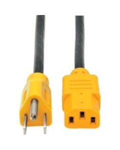 Tripp Lite 4ft Computer Power Cord Cable 5-15P to C13 Yellow 10A 18AWG 4ft - 10A,18AWG (NEMA 5-15P to IEC-320-C13 with Yellow Plugs) 4-ft."