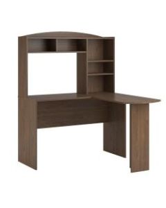 Ameriwood Home Sutton L-Desk With Hutch, Walnut