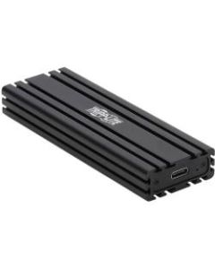 Tripp Lite USB C to M.2 NVMe SSD M-Key Enclosure Adapter USB 3.1 Gen 2 UASP Black - 1 x SSD Supported - Metal