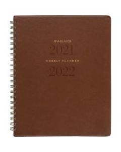 AT-A-GLANCE 13-Month Signature Collection Academic Weekly/Monthly Planner, 8-1/2in x 11in, Brown, July 2021 To July 2022, YP905A09