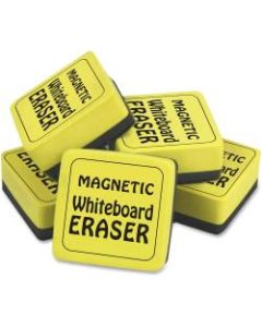 The Pencil Grip Magnetic Whiteboard Eraser Class Pack - 2in Width x 2in Length - Durable, Soft, Magnetic - Yellow - 24 / Pack