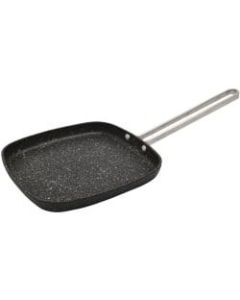 Starfrit The Rock 6.5in Personal Griddle Pan with Stainless Steel Wire Handle - - Cast Stainless Steel Handle, Aluminum Base - Cooking, Broiling - Dishwasher Safe - Oven Safe - Black
