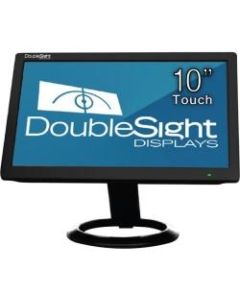 DoubleSight Displays 10in USB LCD Monitor with Touch Screen TAA - 10in Class - 1024 x 600 - WSVGA - Adjustable Display Angle - 262,000 Colors - 500:1 - 200 Nit - USB - Black - 3 Year