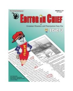 The Critical Thinking Co. Editor In Chief Level 3 Workbook, Grades 9-12