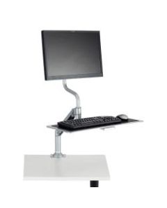 Safco Desktop Sit/Stand Workstation, Silver