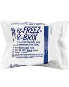 Re-Freez-R-Brix Cold Bricks, 4 1/2inH x 4inW x 1 1/2inD, White, Case Of 12