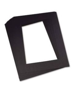 Pacon Pre-Cut Mat Frames, 12in x 18in, Black, Set Of 12 Frames