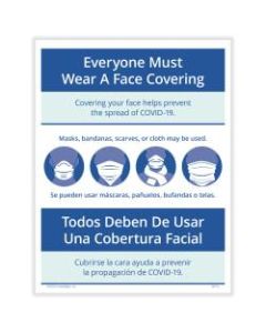 ComplyRight Coronavirus And Health Safety Posting Notice, Everyone Must Wear A Face Covering, English, 8-1/2in x 11in