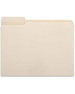 Business Source 1/3-Cut Left Tab File Folders, 3/4in Expansion, Letter Size, Manila, Box Of 100 Folders