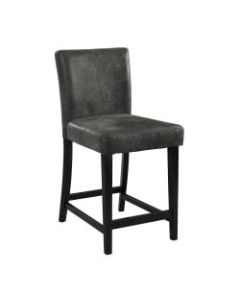 Linon Home Decor Products Baker 24in Counter Stool, Black/Charcoal