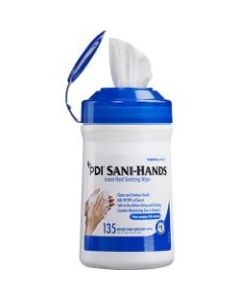 Nice-Pak Sani-Hands Hand Wipes - 6in x 7.50in - White - Antimicrobial, Presaturated, Resealable - For Hand - 12 / Carton