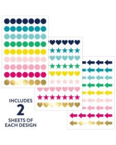 Simplified System by Emily Ley Shapes Sticker Pack, Set of 6