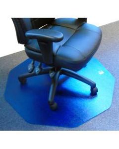 Floortex Cleartex Ultimat 9 Chair Mat, Low And Medium Pile Carpets, Nonagon, 38inH x 39inW, Blue