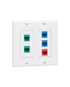 Tripp Lite Double-Gang Faceplate, Decora Style - Vertical, White - 2-gang - White - Acrylonitrile Butadiene Styrene (ABS) - TAA Compliant