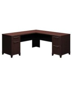 Bush Business Furniture Enterprise L Shaped Desk, 72inW, Mocha Cherry, Standard Delivery