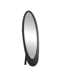 Monarch Specialties Santiago Oval Mirror, 59inH x 18-3/4inW x 18-1/2inD, Black