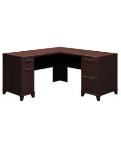 Bush Business Furniture Enterprise L Shaped Desk, 60inW, Mocha Cherry, Standard Delivery