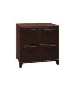 Bush Business Furniture Enterprise 30inW Lateral 2-Drawer File Cabinet, Mocha Cherry, Standard Delivery