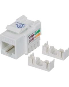 Intellinet Network Solutions Cat5e Keystone Jack, UTP, Punch-Down, White - Compatible With 110 and Krone Punch-Down Tools