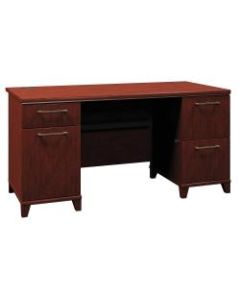 Bush Business Furniture Enterprise Office Desk With 2 Pedestals, 60inW, Harvest Cherry, Standard Delivery
