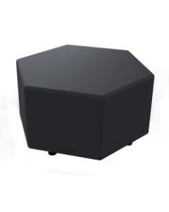 Marco Hexagon Seating Ottoman, Ebony