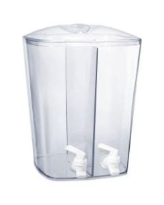 Amscan Plastic Double Beverage Dispenser, 12inH x 10inW x 10inD, Clear