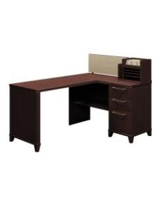 Bush Business Furniture Enterprise Corner Desk, 60inW x 47inD, Mocha Cherry, Standard Delivery